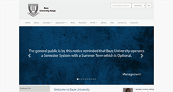 Desktop Screenshot of bazeuniversity.edu.ng